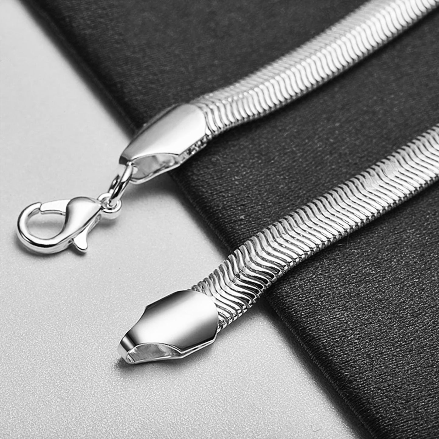 Italian Snake Chain Silver Bracelet