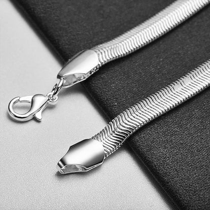 Italian Snake Chain Silver Bracelet