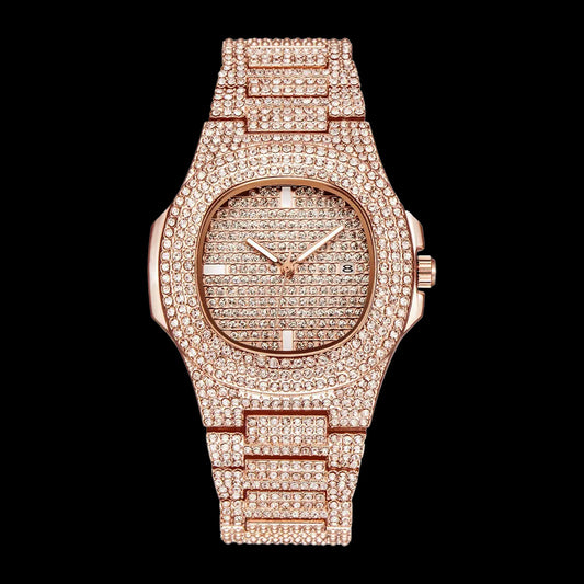 Premium Rose Gold Iced out Watch