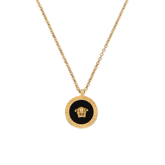 Versace Gold & Black Medusa Pendant